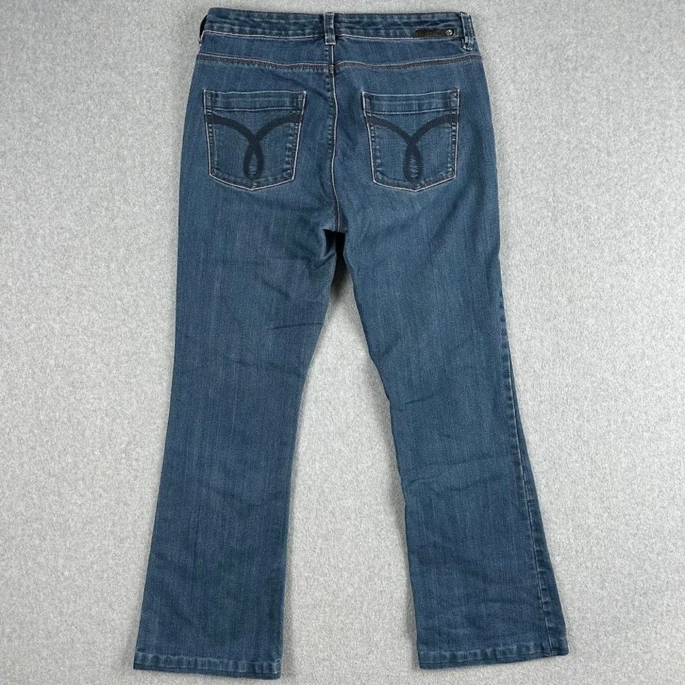 Calvin Klein Jeans Womens Bootcut Denim Pants Blue Wash Size 30 10 Western Rodeo